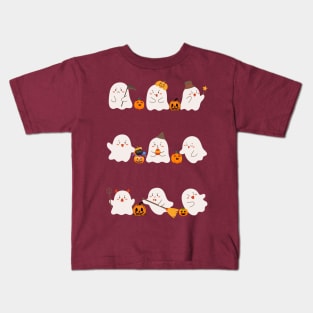 Cute Ghosts Halloween Kids T-Shirt